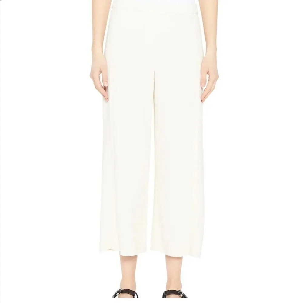 NEW Theory Tinley Twill Cropped Wide Leg Pants